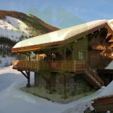 AURON producent domów drewnianych chrobak styl alpejski